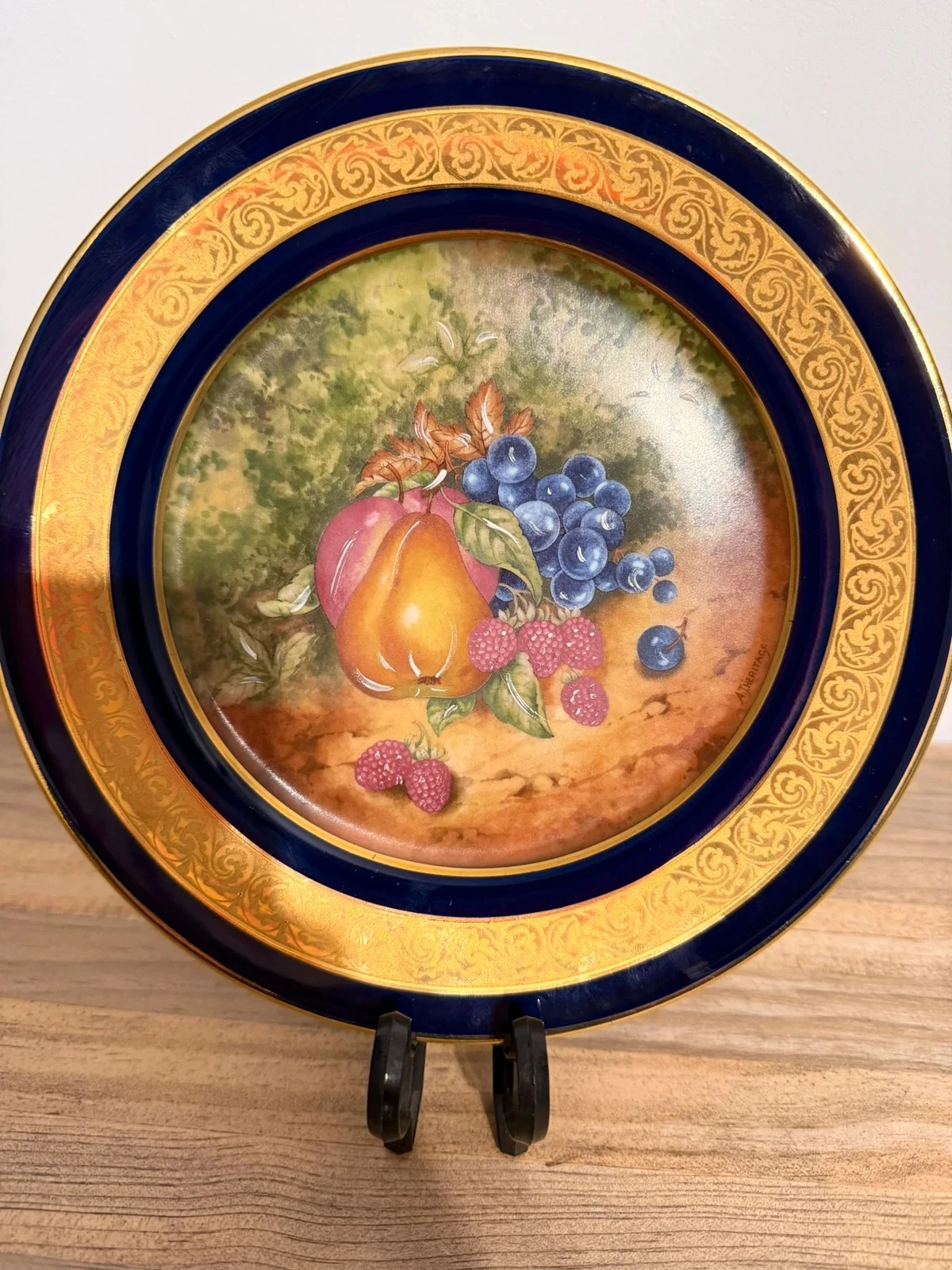 assiette limoges bleu de four & or – collection n°101 – 130€ – photo 2
